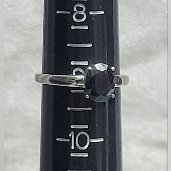 Midnight Sapphire Solitare Ring - Picture 13 of 14